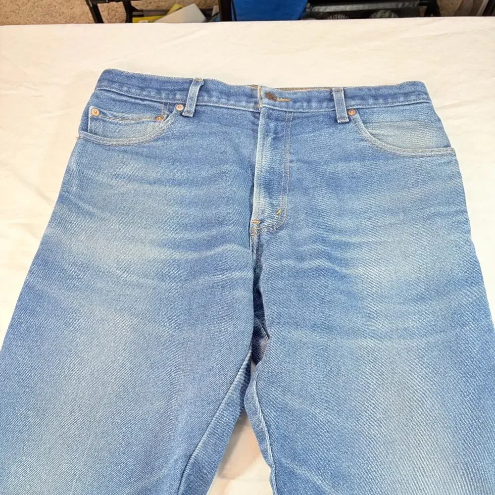 Levis Mens 517 vintage blue bootcut. Natural fading, wear. Size 36 x 32. No tags